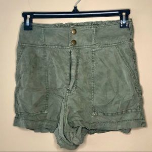 Abercrombie & Fitch Olive Green Utility Shorts